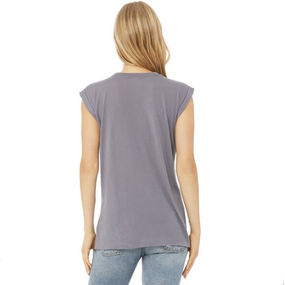 ⭐️ $10 - BELLA + CANVAS FLOWY SLEEVELESS MUSCLE TEE W/ ROLLED CUFF - Picture 3 of 3